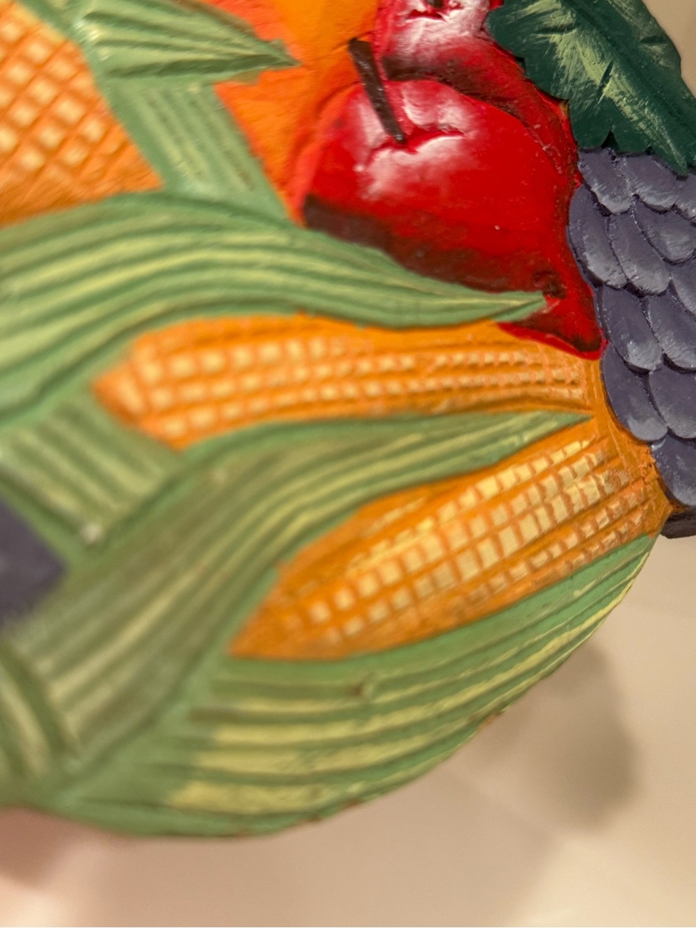 Hand Painted Wooden Fall Harvest Basket - Picture 10 of 15